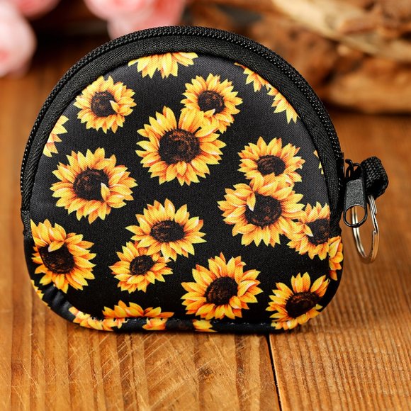 Yellow Neoprene Gift Card Keychain Pouch - Picture 6 of 10